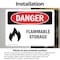 Signmission Flammable Storage Danger Sign, Vinyl Decal, 7in W x 5in L, 2PK OS-2PACK-DS-D-57-L-1255 - alternate 8
